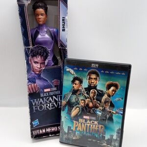 💵3\$13 FILL A BOX SALE! Marvel Black Panther DVD\Shuri Action Figure Bundle